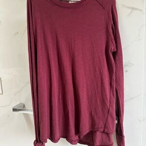 We The Free Maroon Long Sleeve Top